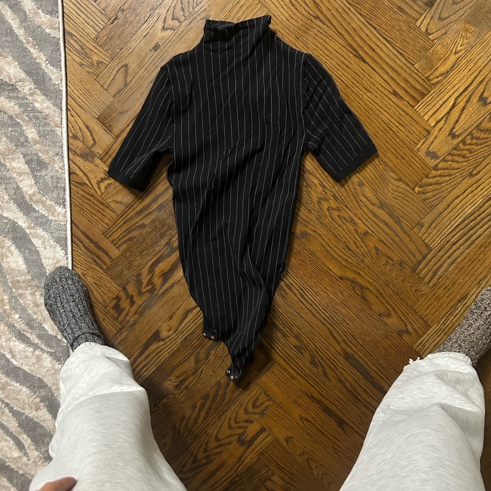Wolford Charcoal Striped Garment